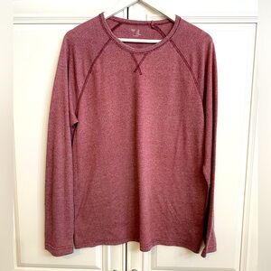 Gap Factory Men’s Medium Long Sleeve T Shirt in “Burgundy” Top Henley Casual